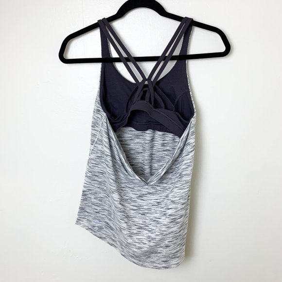 Lululemon free to be wild built in sports bra tank top heather gray purple 4 - Picture 3 of 7